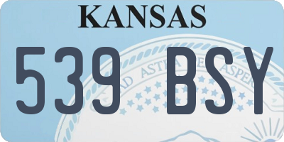 KS license plate 539BSY