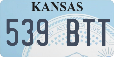 KS license plate 539BTT