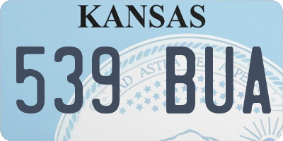 KS license plate 539BUA