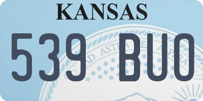 KS license plate 539BUO