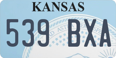 KS license plate 539BXA
