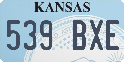 KS license plate 539BXE