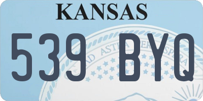 KS license plate 539BYQ
