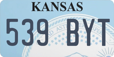 KS license plate 539BYT
