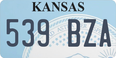 KS license plate 539BZA