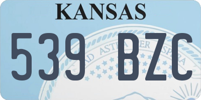 KS license plate 539BZC