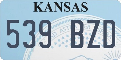 KS license plate 539BZD
