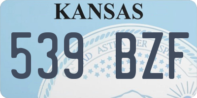 KS license plate 539BZF