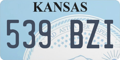 KS license plate 539BZI
