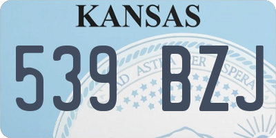 KS license plate 539BZJ