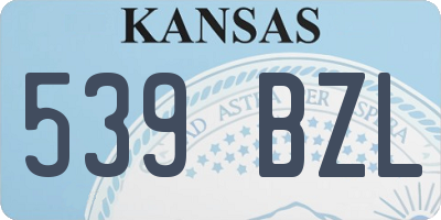 KS license plate 539BZL
