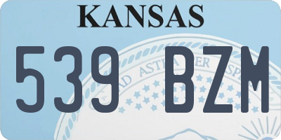 KS license plate 539BZM