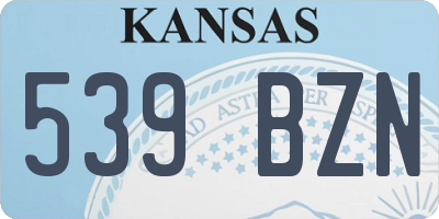 KS license plate 539BZN