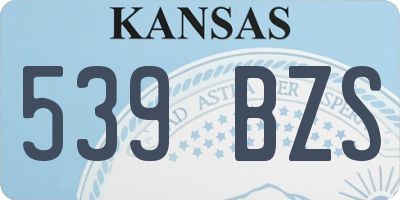 KS license plate 539BZS