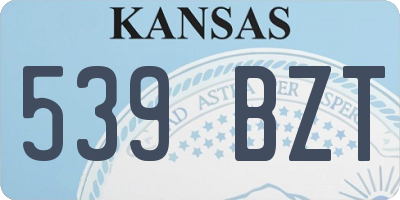 KS license plate 539BZT