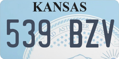KS license plate 539BZV