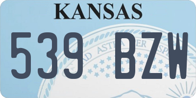KS license plate 539BZW