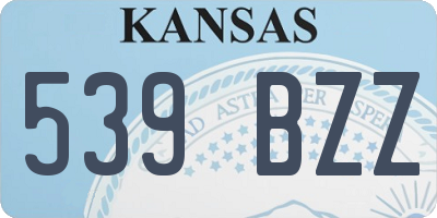 KS license plate 539BZZ