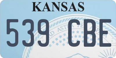 KS license plate 539CBE