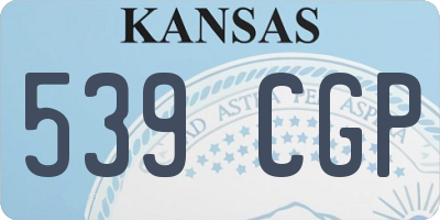 KS license plate 539CGP