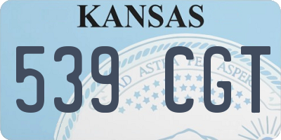 KS license plate 539CGT