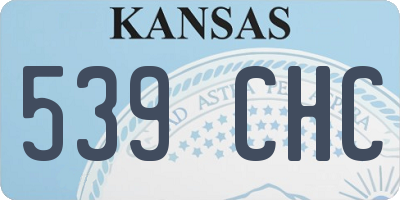 KS license plate 539CHC