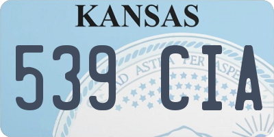 KS license plate 539CIA