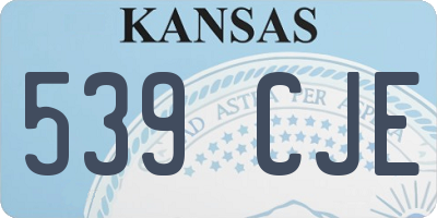 KS license plate 539CJE