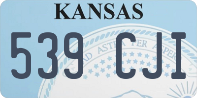 KS license plate 539CJI