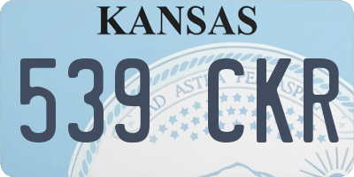 KS license plate 539CKR