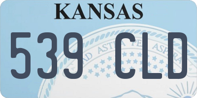 KS license plate 539CLD