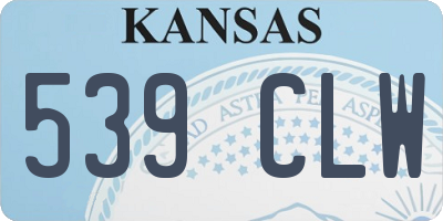 KS license plate 539CLW