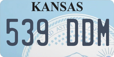 KS license plate 539DDM