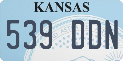 KS license plate 539DDN