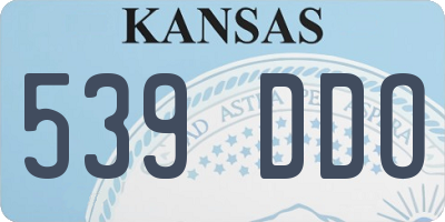 KS license plate 539DDO