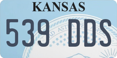 KS license plate 539DDS