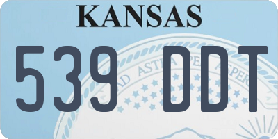 KS license plate 539DDT