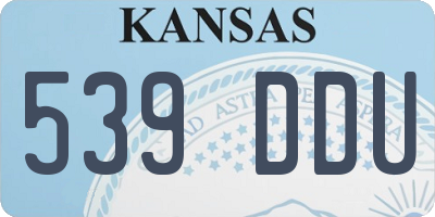 KS license plate 539DDU