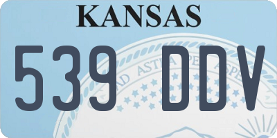 KS license plate 539DDV