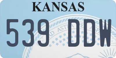 KS license plate 539DDW
