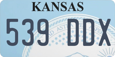 KS license plate 539DDX