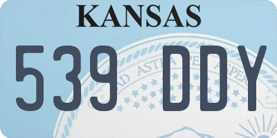 KS license plate 539DDY