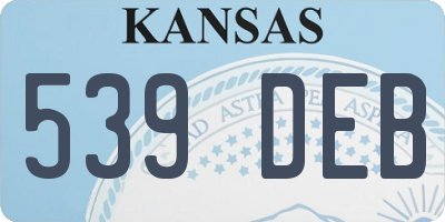 KS license plate 539DEB
