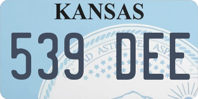 KS license plate 539DEE