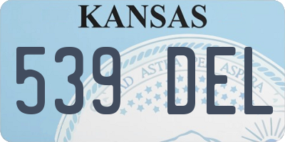 KS license plate 539DEL