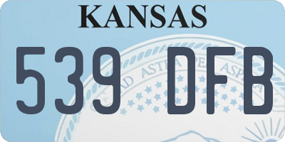 KS license plate 539DFB