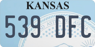 KS license plate 539DFC