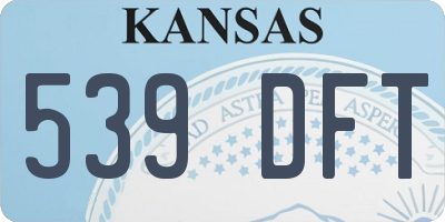 KS license plate 539DFT