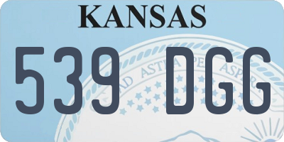 KS license plate 539DGG