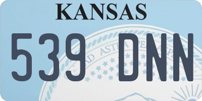 KS license plate 539DNN